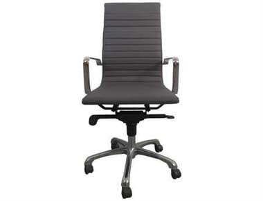 Moe's Home Omega Black Faux Leather Adjustable Swivel Computer Office Chair MEZM100129
