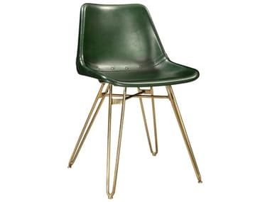 Moe's Home Omni Leather Green Upholstered Side Dining Chair MEGZ101316