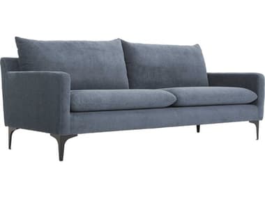 Moe's Home Paris 80" Dust Blue Fabric Upholstered Sofa MEJM101126