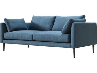 Moe's Home Raval 83" Dark Blue Fabric Upholstered Sofa MEWB100419