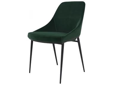 Moe's Home Sedona Ply Wood Green Fabric Upholstered Side Dining Chair MEEJ103416