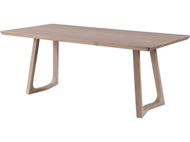 Moe's Home Silas 76" Rectangular Wood White Wash Dining Table MEBC109818