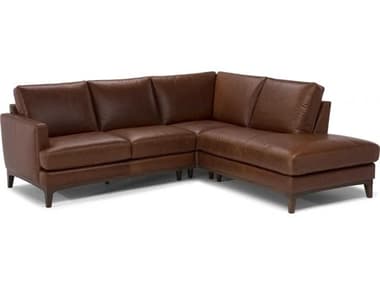 Natuzzi Editions Nostalgia 55&quot; Wide Leather Upholstered Sectional Sofa NTZB970016011073