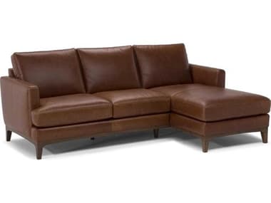 Natuzzi Editions Nostalgia 55&quot; Wide Leather Upholstered Sectional Sofa NTZB970016049