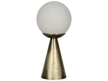 Noir Merle Antique Brass Glass Buffet Lamp NOILAMP591MB