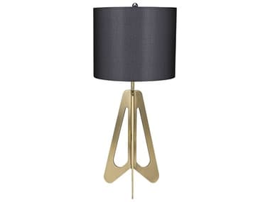 Noir Candis Antique Brass Buffet Lamp with White Shade NOILAMP667MBSH