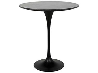 Noir Furniture Matte Black 36'' Wide Round Bar Height Dining Table NOIGBAR001MTB36