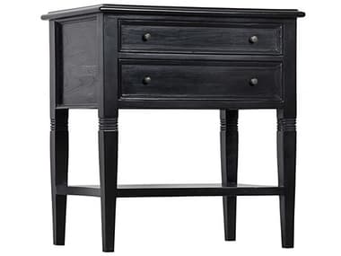 Noir Oxford 28&quot; Wide 2-Drawers Mahogany Wood Nightstand NOIGTAB246HB
