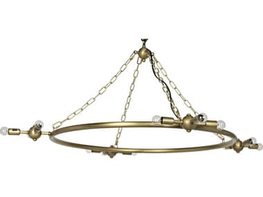 Noir Sasha 12-Light Antique Brass Chandelier NOILAMP672MB