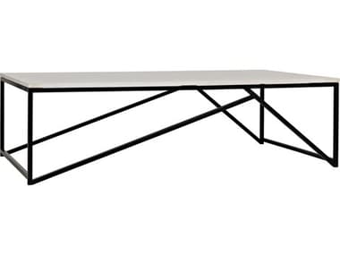 Noir Rectangular Stone Matte Black Coffee Table NOIGTAB1025MTB