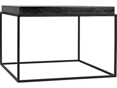 Noir Square Stone Matte Black Coffee Table NOIGTAB1055MTB