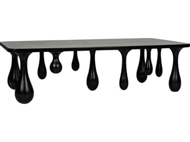 Noir Rectangular Wood Hand Rubbed Black Coffee Table NOIGTAB1086HB