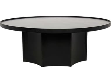 Noir 47" Round Black Metal Coffee Table NOIGTAB166MTB