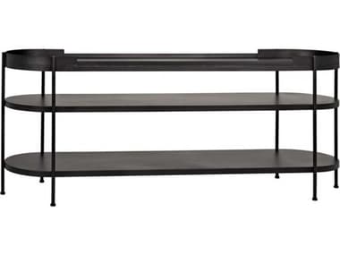 Noir Furniture Black 79'' Wide Oval Console Table NOIGCON321MTB