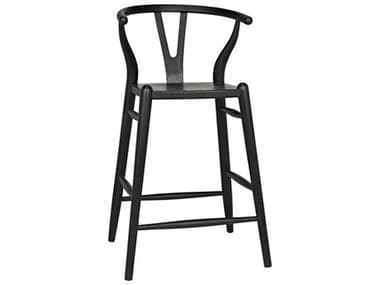 Noir Furniture Zola Charcoal Black Arm Counter Height Stool NOIAE16CHBS