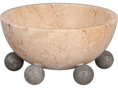 Noir White Marble Decorative Bowl NOIAM271WM