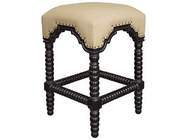Noir Furniture Dining Hand Rubbed Black / Olive Cotton Side Counter Height Stool NOIGSTOOL201HBSC