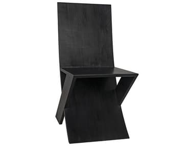 Noir Sungkai Wood Black Side Dining Chair NOIAE08CHB