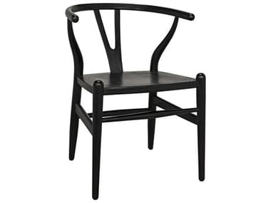 Noir Zola Sungkai Wood Black Side Dining Chair NOIAE13CHB
