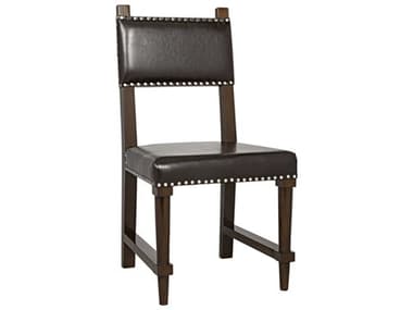 Noir Leather Birch Wood Brown Upholstered Side Dining Chair NOIGCHA275D