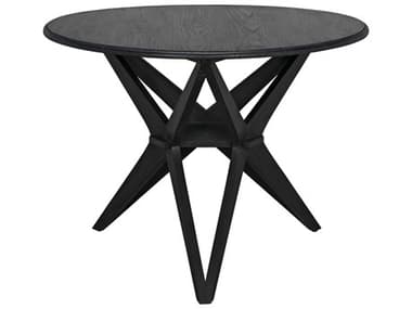 Noir Round Wood Charcoal Black Dining Table NOIAE30CHB