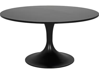 Noir 59" Round Black Metal Dining Table NOIGTAB539MTB