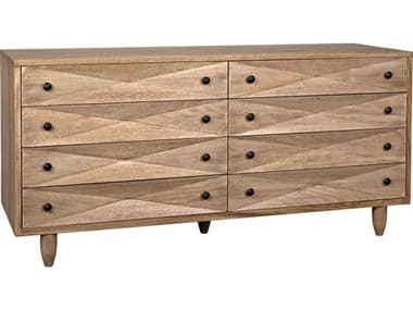 Noir Furniture Washed Walnut Eight-Drawer Double Dresser NOIGDRE1802WAW