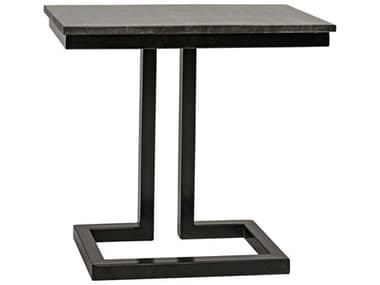 Noir Rectangular Marble Matte Black End Table NOIGTAB359ML