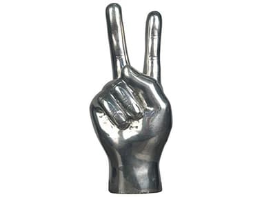 Noir Silver Peace Sign Sculpture NOIAB144SV