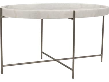 Noir Furniture Che Antique Silver 33'' x 22'' Oval Cocktail Table NOIGTAB1018ASV