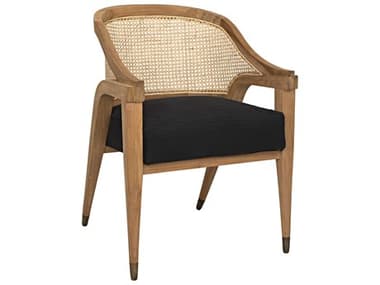 Noir Furniture Chloe Black Dining Arm Chair NOIGCHA283T