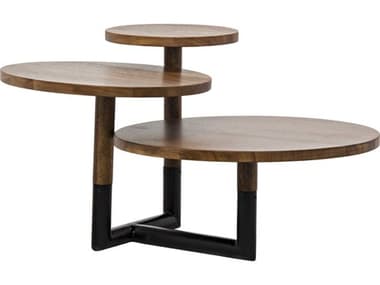 Noir Furniture Boogie Dark Walnut 43'' x 34'' Oval End Table NOIGTAB1021DW
