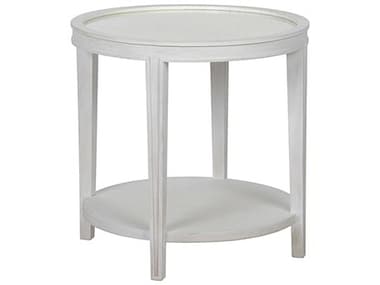 Noir Furniture Living Room Accents White Wash 26'' Wide Round End Table NOIGTAB251WH