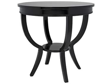 Noir Furniture Living Room Accents Black 30'' Wide Round End Table NOIGTAB223