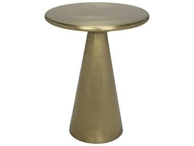 Noir Furniture Cassia Antique Brass 15.5'' Round Pedestal Table NOIGTAB834MB
