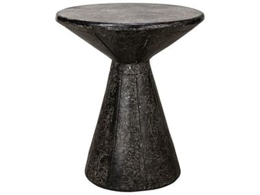 Noir Round Black End Table NOIAR199BF