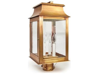 Northeast Lantern Concord 3 - Light Outdoor Post with Clear Seedy Glass NL5643ABLT3CSG