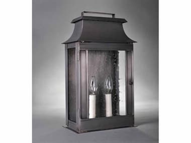 Northeast Lantern Concord 2 - Light Outdoor Wall Light with Clear Seedy Glass NL5721DBLT2CSG