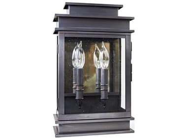 Northeast Lantern Empire 2 - Light 16'' High Outdoor Wall Light with Clear Seedy Glass NL8811DBLT2CSGPM