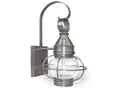 Northeast Lantern Onion 1 - Light 8'' Outdoor Wall Light with Clear Glass NL2511DBMEDCLR