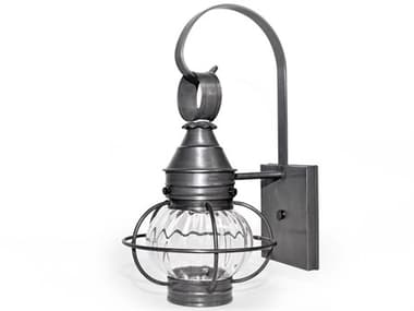 Northeast Lantern Onion Dark Brass One-Light 8'' Wide Outdoor Wall Light with Optic Glass NL2511DBMEDOPT