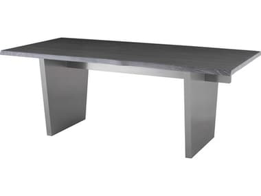 Nuevo Aiden 78" Rectangular Wood Matte Oxidized Grey Graphite Dining Table NUEHGNA573