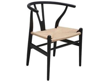 Nuevo Alban Walnut Wood Beige Arm Dining Chair NUEALBANDININGCHAIR