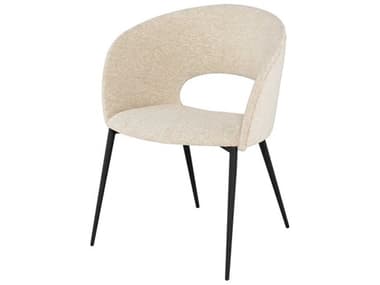 Nuevo Alotti Black Fabric Upholstered Arm Dining Chair NUEHGNE186