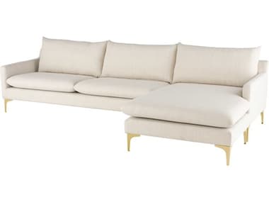 Nuevo Anders Matte Sand / Gold Sectional Sofa NUEHGSC482