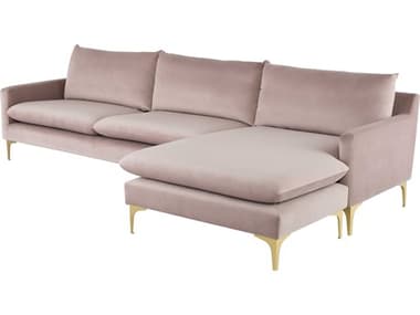Nuevo Anders Matte Blush / Gold Sectional Sofa NUEHGSC574