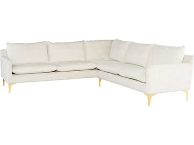 Nuevo Anders Coconut / Gold Brushed Sectional Sofa NUEHGSC845