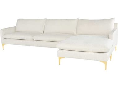 Nuevo Anders Coconut / Gold Brushed Sectional Sofa NUEHGSC849