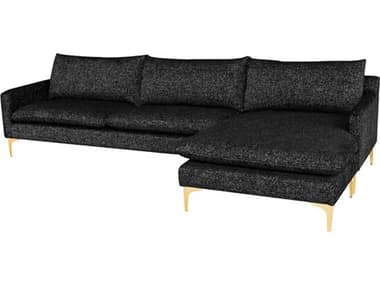 Nuevo Anders Salt & Pepper / Gold Brushed Sectional Sofa NUEHGSC850