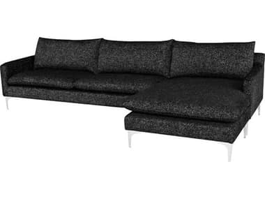 Nuevo Anders Salt & Pepper / Silver Brushed Sectional Sofa NUEHGSC852